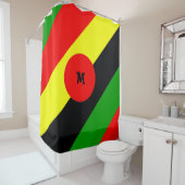 非中心モノグラムの的 シャワーカーテン (インサイチュ)