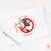 非乳製品 牛ラウンドステッカー ラウンドシール (封筒)