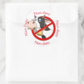 非乳製品 牛ラウンドステッカー ラウンドシール (バッグ)