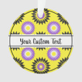 非二値プライド黄花模様オーナメント オーナメント (正面)