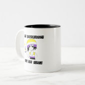 非二進および疲れた(プライド月2019年) ツートーンマグカップ (正面左)