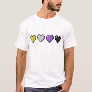 非二進ピクセルハート Tシャツ