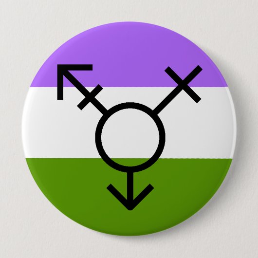 非二進性の改革LGBTQA Genderqueer 缶バッジ (正面)