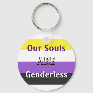 非二進精神はGenderless Keychainです キーホルダー