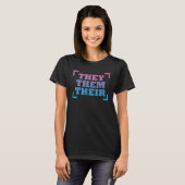 非二項性転性ギフトGenderqueer彼らはT Tシャツ (正面フル)