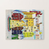 非伝統的に居心地の良いクリスマスタウン – パズル! ジグソーパズル (横)