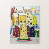 非伝統的に居心地の良いクリスマスタウン – パズル! ジグソーパズル (縦)