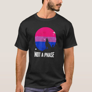 非位相ムーンバイセクシュアル国旗の色Lgbtq Bi Pri Tシャツ