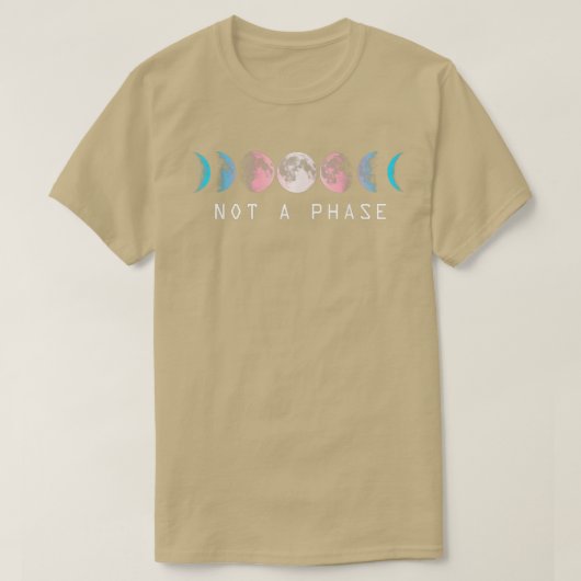 非位相ムーンLGBTトランスプライドトランスジェンダー  Tシャツ (デザイン正面)