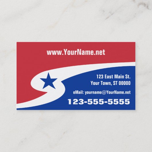 非党派的な政治選挙運動 名刺 (裏面)