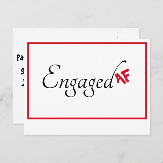 非公式おもしろい婚約発表 ポストカード (正面/裏面)