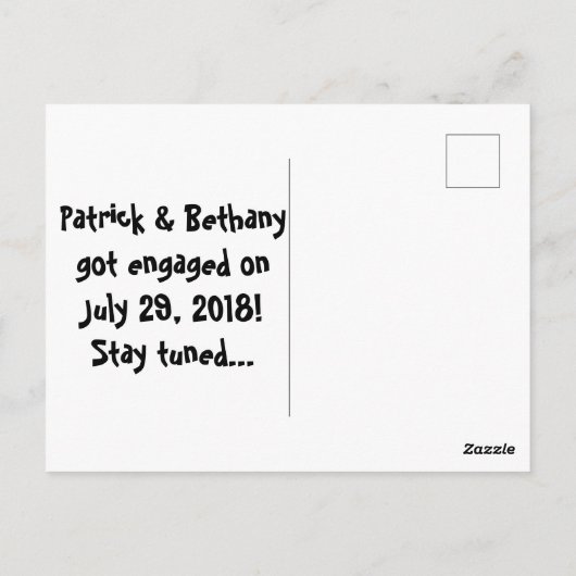 非公式おもしろい婚約発表 ポストカード (裏面)