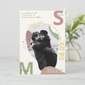 非公式に日付カードを保存する結婚式招待状 セーブザデート (スタンド正面)