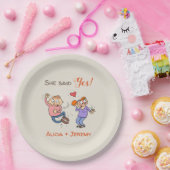 非公式のおもしろい彼女は婚約パーティ賛成しました ペーパープレート (パーティー)