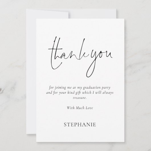 非公式のスクリプト写真の卒業ありがとう カード (正面)