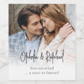 非公式のスクリプト名フォトオーバーレイ結婚の ワインラベル (シングルラベル)
