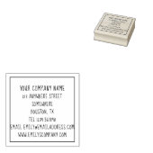 非公式の会社の返品名と住所の四角形 ラバースタンプ (押印)