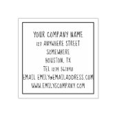 非公式の会社の返品名と住所の四角形 ラバースタンプ (インプリント)