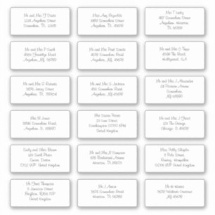 非公式の個人名住所Shipping シール