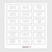 非公式の個人名住所Shipping シール (シート)