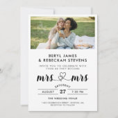 非公式の写真の主婦結婚人 招待状 (正面)