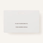 非公式の写真IDのフェミニンビジネスパターン バッジ (裏面)