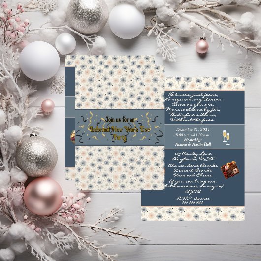 非公式の大晦日パーティの招待状 招待状