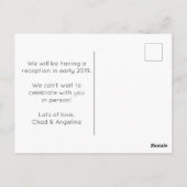 非公式の駆け落ち告知カード ポストカード (裏面)