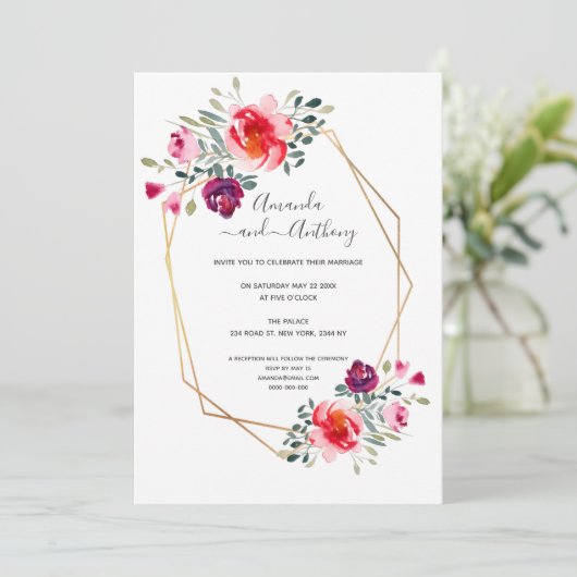 非公式エレガントカジュアルミニマル招待 招待状 (スタンド正面)