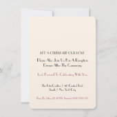 非公式カジュアルとユニークオリジナル 招待状 (裏面)