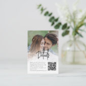 非公式スクリプトフォトオーバーレイQR結婚の詳細 エンクロージャーカード (スタンド正面)