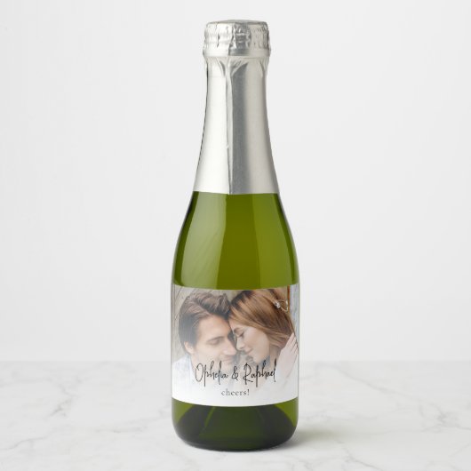 非公式スクリプト名応援フォト結婚式の引き出物 スパークリングワインラベル (正面)
