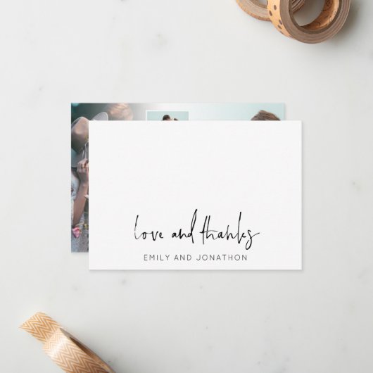 非公式スクリプト名5写真結婚の愛感謝してい ノートカード (正面/裏面インサイチュ)