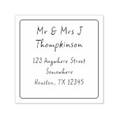 非公式スクリプト戻り行名アドレスの正方形 セルフインキングスタンプ (デザイン)