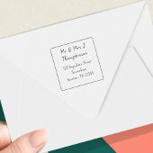 非公式スクリプト戻り行名アドレスの正方形 セルフインキングスタンプ