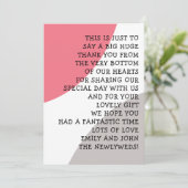 非公式タイポグラフィバラピンク灰色の図形 サンキューカード (スタンド正面)