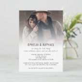 非公式フォトオーバーレイQRコード結婚おもしろい 招待状 (スタンド正面)