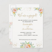 非公式フローラ婚約パーティの招待 インビテーションポストカード (正面/裏面)