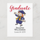 非公式マンガの卒業招待状 ポストカード (正面)