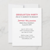 非公式マンガの卒業招待状 招待状 (裏面)