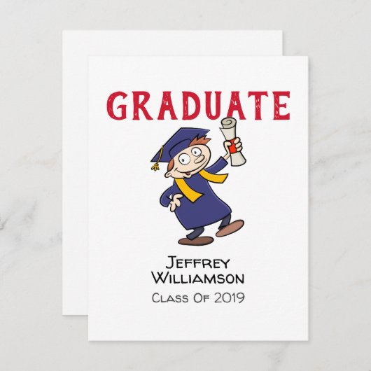 非公式マンガの卒業招待状 招待状 (正面/裏面)