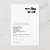 非公式ミニマル主義者 |モダンレトロカジュアル結婚の エンクロージャーカード (正面)