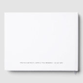 非公式ミニマル主義者 |モダンレトロカジュアル結婚の ゲストブック (裏面)