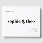 非公式ミニマル主義者 |モダンレトロカジュアル結婚の ゲストブック (正面)