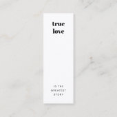 非公式レトロ |結婚式の引き出物ブックマークカード スキニー名刺 (裏面)