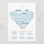 非公式結婚式 プログラムファン プログラム (正面)