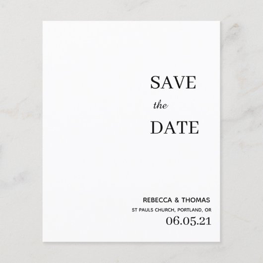 非写エレガント真の予算の保存日 チラシ (正面)