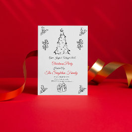 非写真の奇抜なクリスマス 招待状