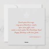 非写真ヴィンテージ伝統的メリークリスマス シーズンカード (裏面)