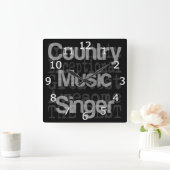 非凡なカントリーミュージックの歌手 スクエア壁時計 (ホーム)